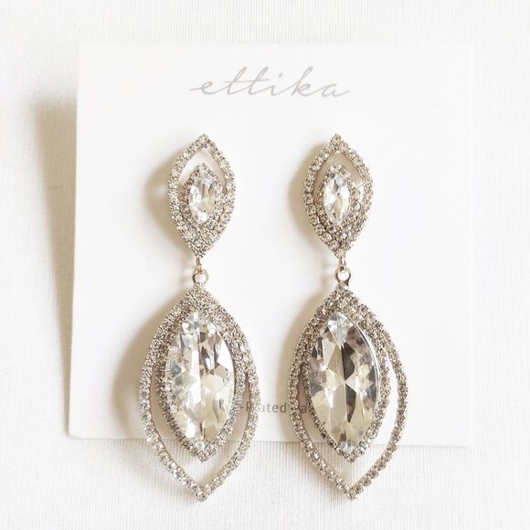 Ettika Gold and Silver Teardrop Earrings - Picture 3 of 6